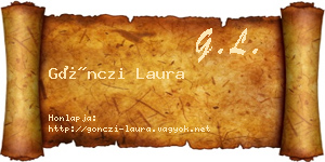 Gönczi Laura névjegykártya
